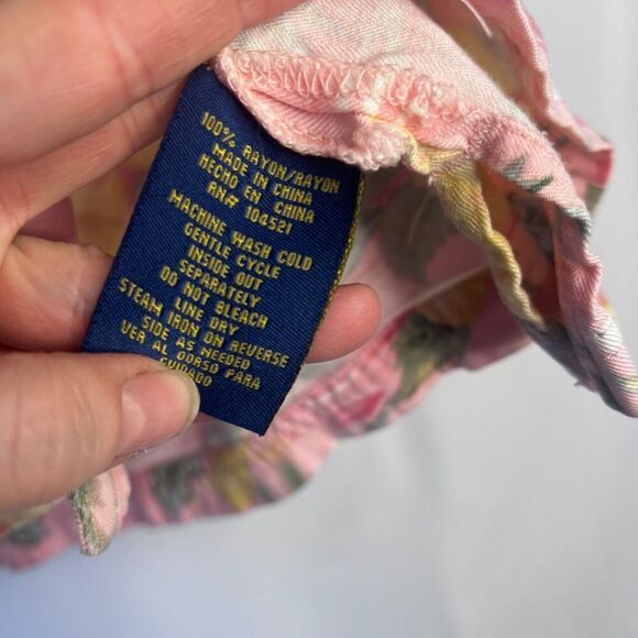 Island Traders Pink Floral Hawaiian Tropical Short Sleeve Button Front Shirt MD - Picture 7 of 8